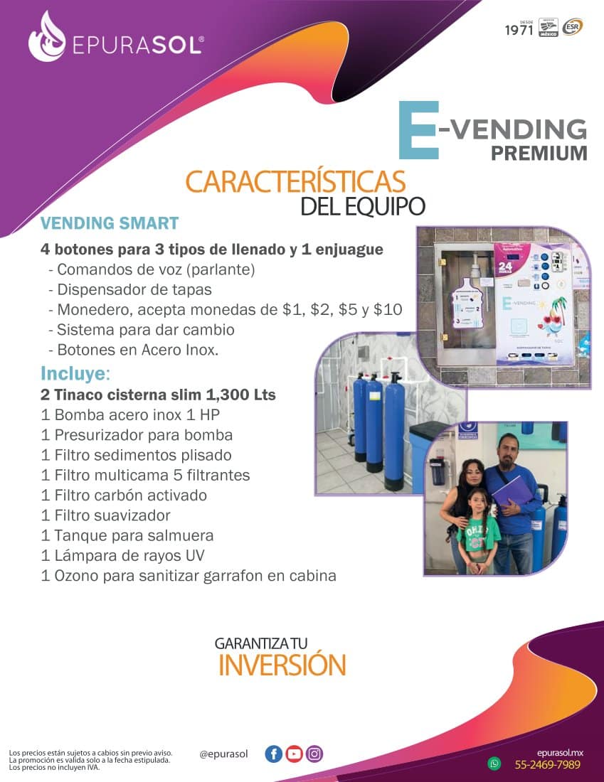 E-Vending Premium especificaciones